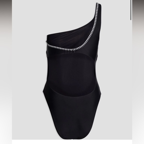 NWT LEMLEM Lena One Shoulder One Piece Black & White Swimsuit- Sz Xs - Picture 4 of 11